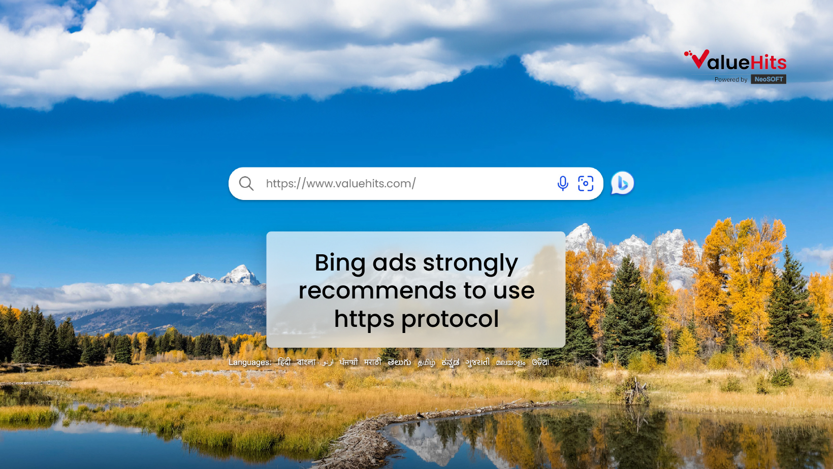 Bing ads strongly recommends to use https protocol