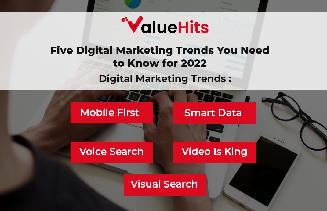Five Digital Marketing Trends You Need To Know For 2022 Five Digital Marketing Trends You Need to Know for 2022